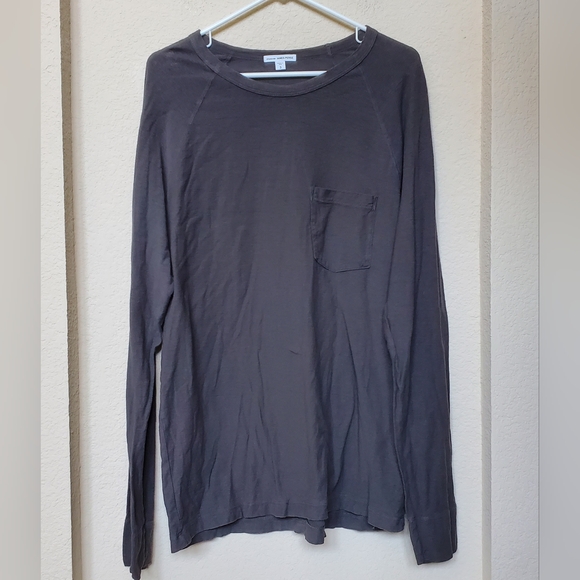 James Perse Long Sleeve Pocketed Tee.  Size 3 (Large) - Picture 1 of 6
